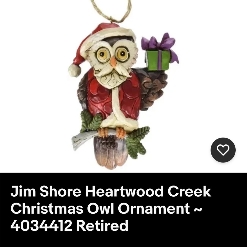 Jim Shore Festive Owl Ornament - Red and Purple